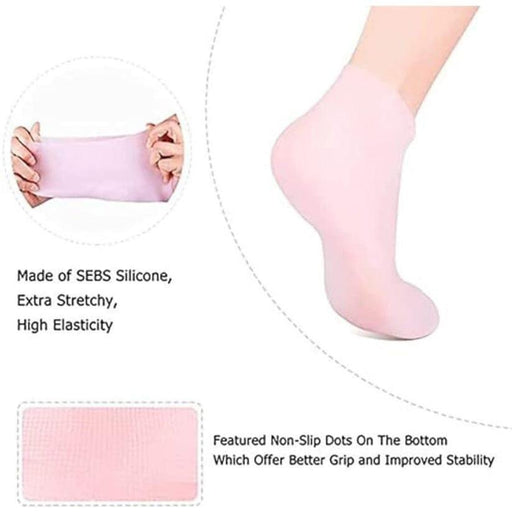 Unisex Silicone Anti-Crack Moisturizing Socks - 1 Pair