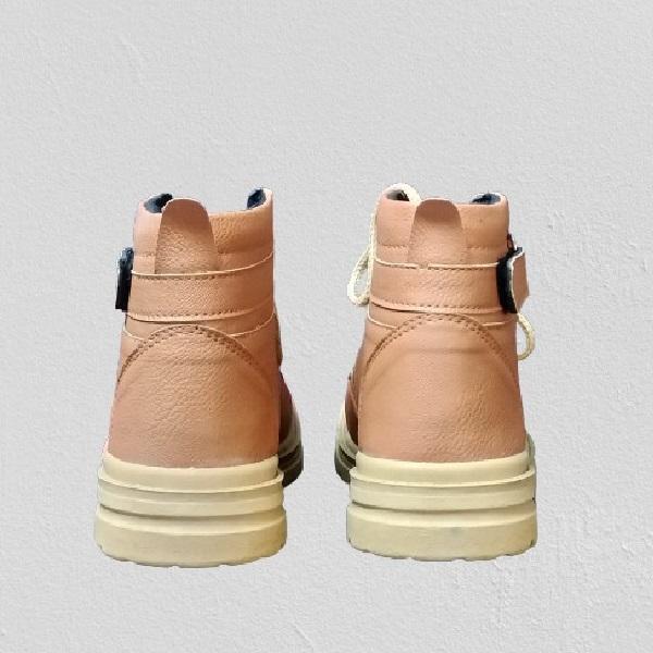 Men's Synthetic Leather Semi-Formal Knee High Boots (MUSTARD - CAT)