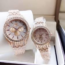 Stylish Quartz Couple Watches - 2 Pcs Set