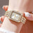 Women's Quartz Square Bracelet Watch - 1 Pc Water Resistant with Textured Strap 2 in stock